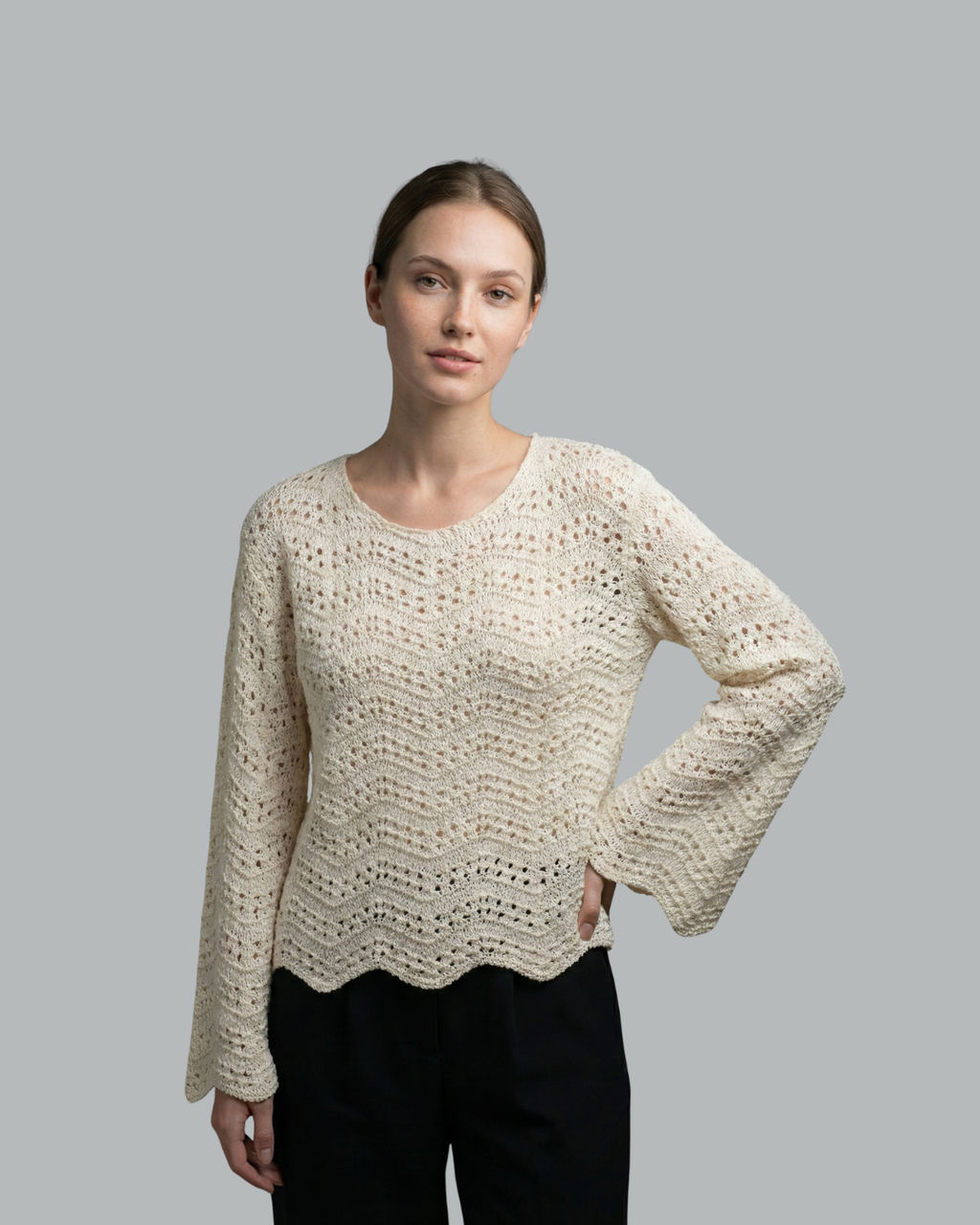 Crochet Knit Pullover