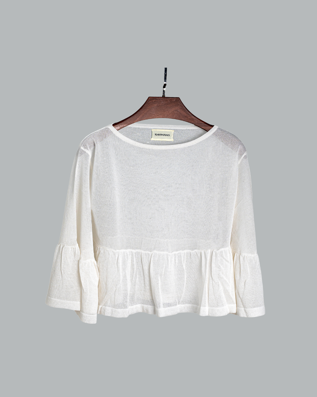 Textured Knit Peplum Pullover