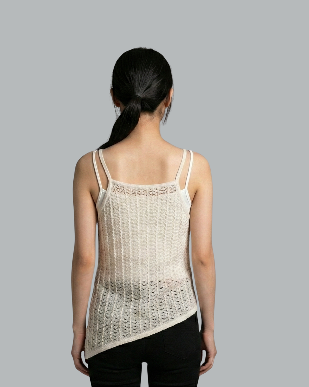 Pointelle Knit Cami Tank Top