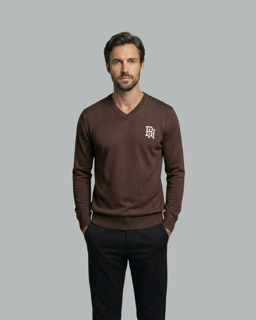 RH Monogram V-Neck Sweater