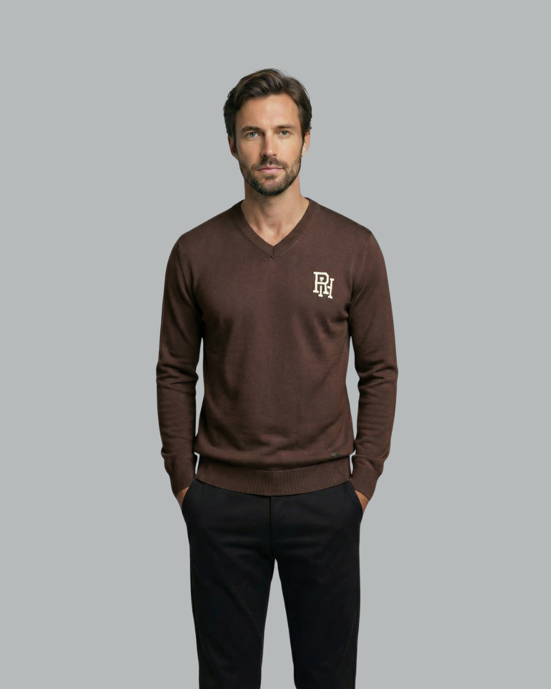 RH Monogram V-Neck Sweater
