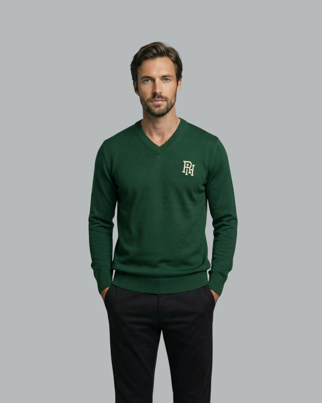 RH Monogram V-Neck Sweater