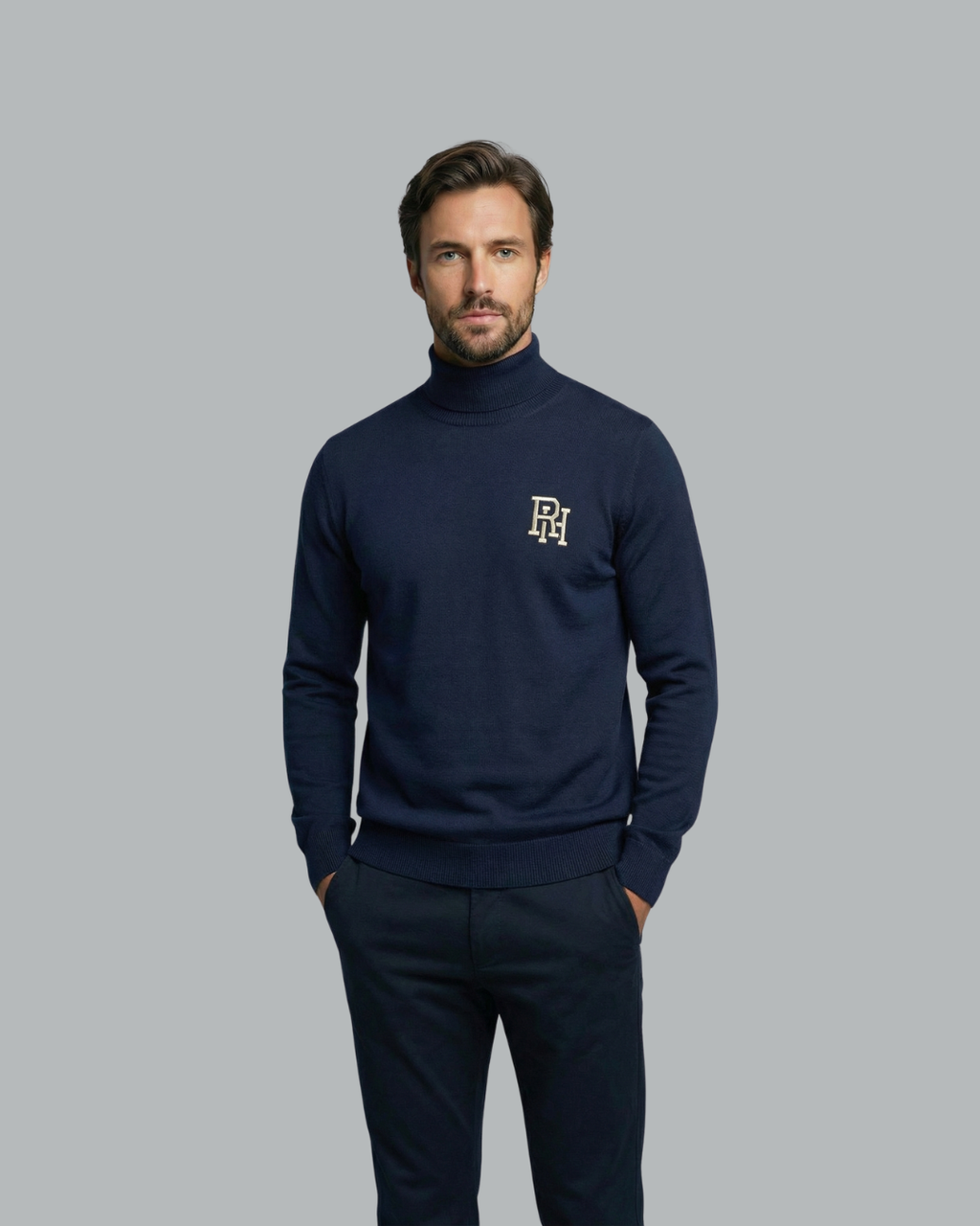 RH Monogram Turtle Neck Sweater