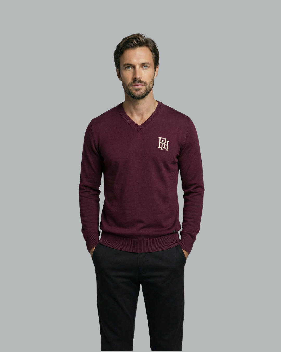 RH Monogram V-Neck Sweater