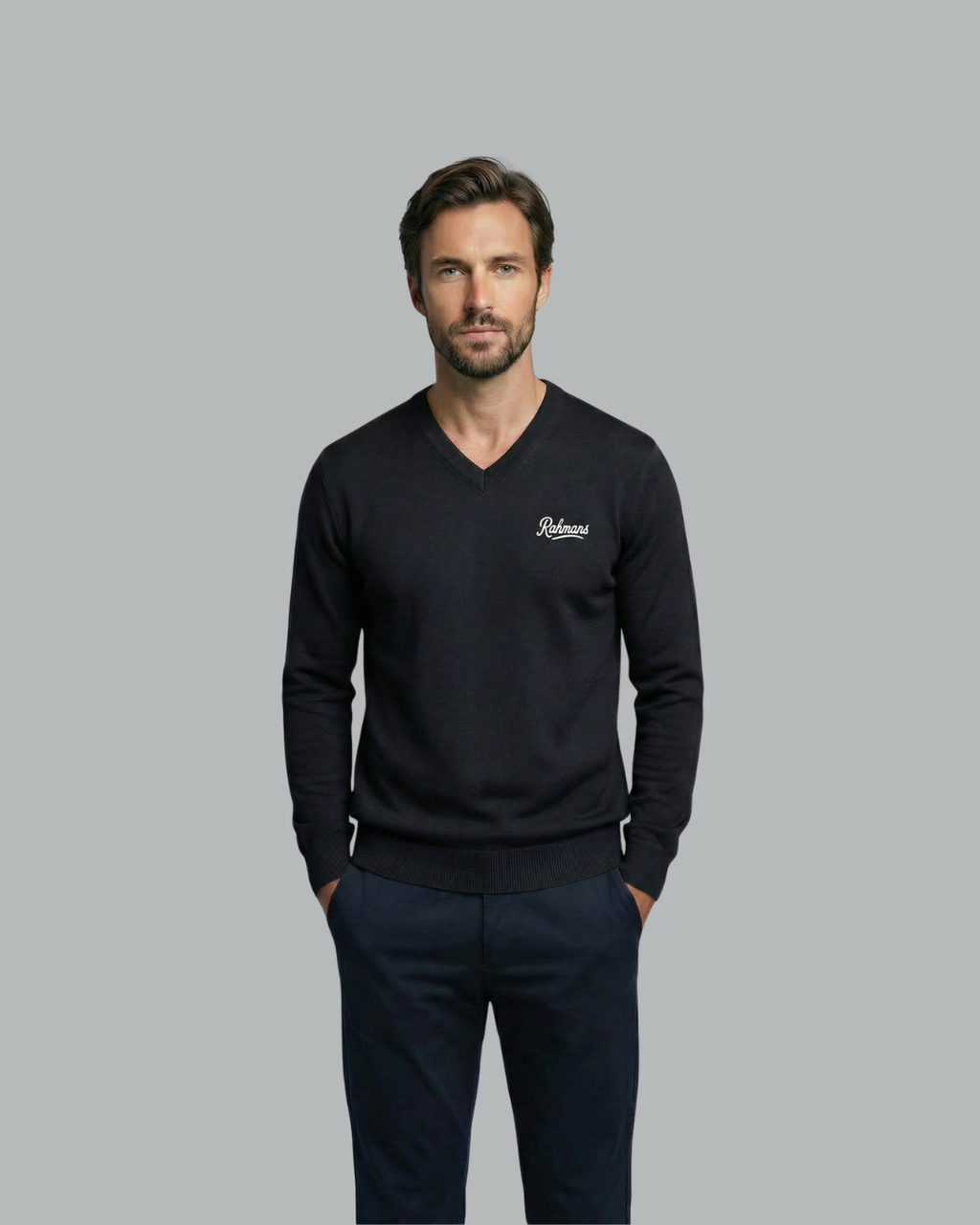 Slim Fit V-Neck Knit Sweater