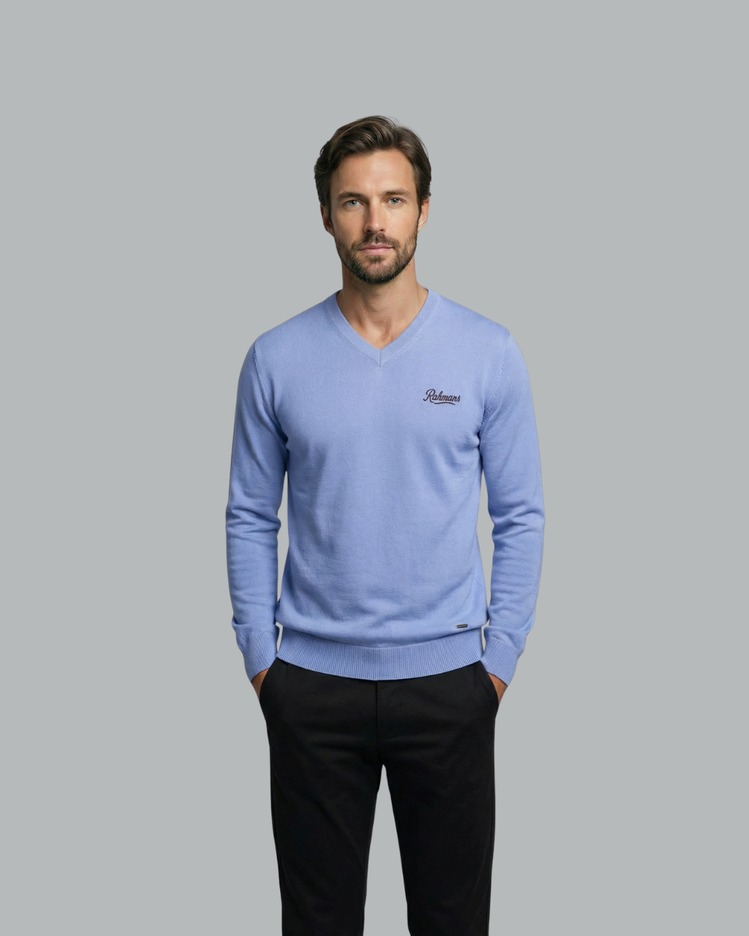 Slim Fit V-Neck Knit Sweater