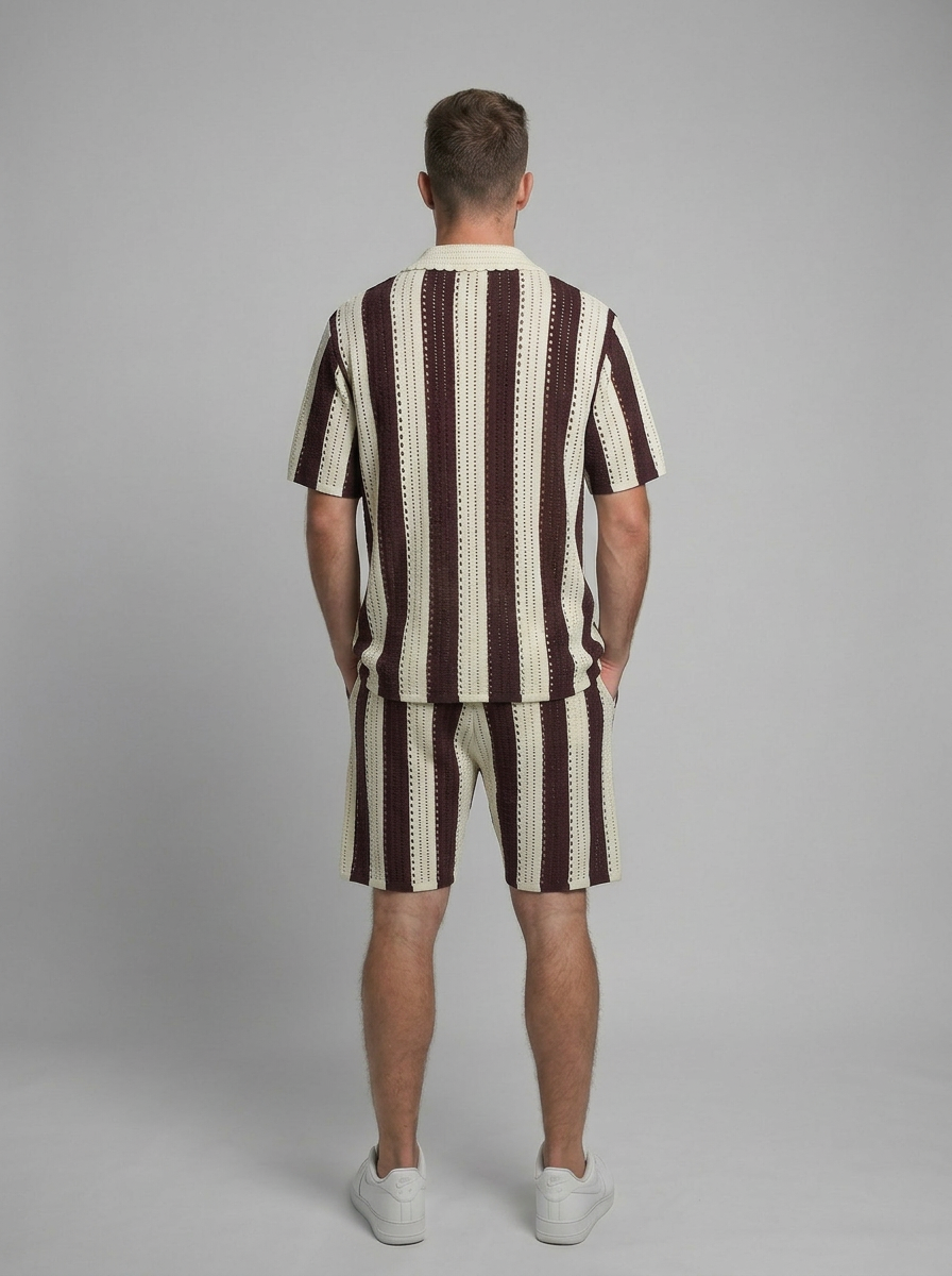 Vertical Crochet Knit Co-Ord Set