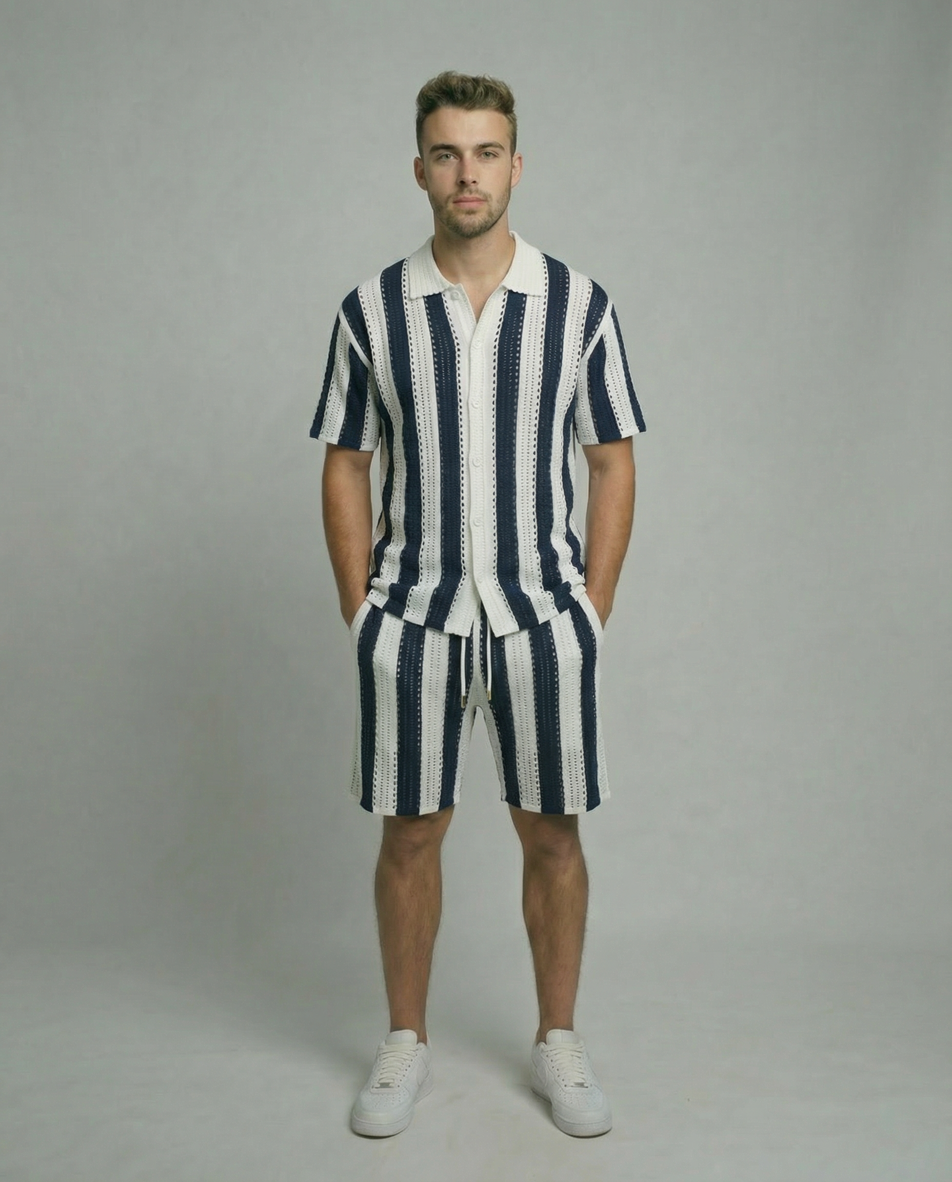 Vertical Crochet Knit Co-Ord Set