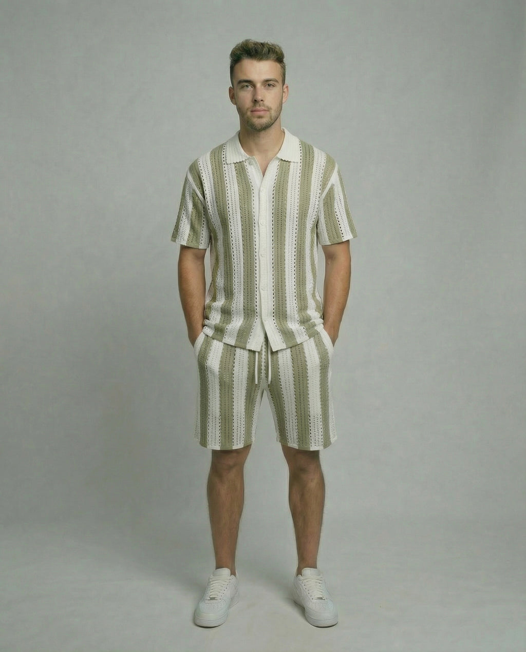 Vertical Crochet Knit Co-Ord Set