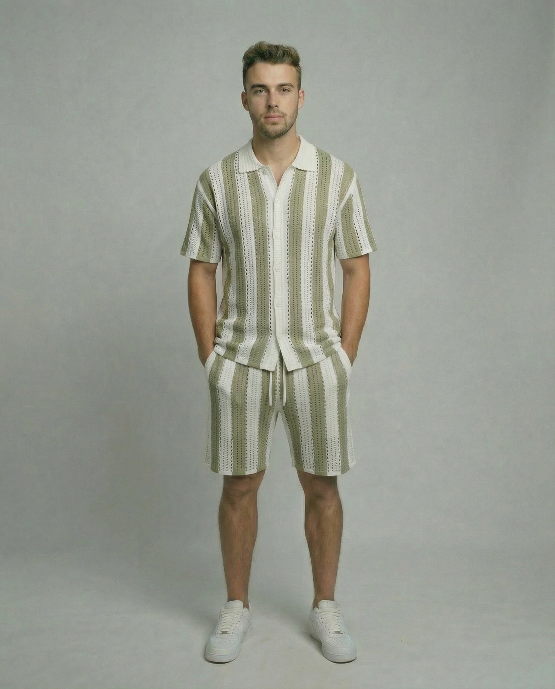 Vertical Crochet Knit Co-Ord Set