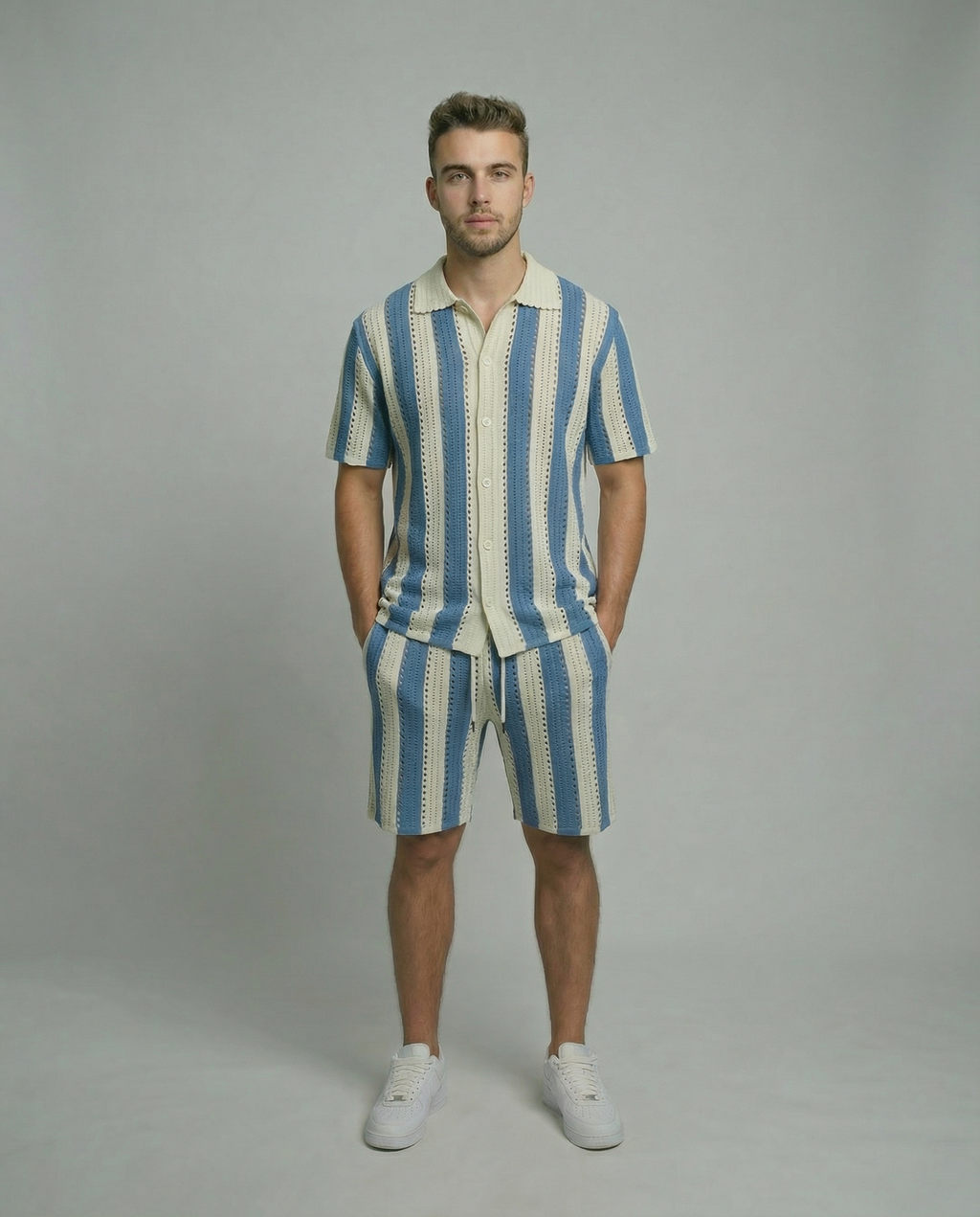 Vertical Crochet Knit Co-Ord Set