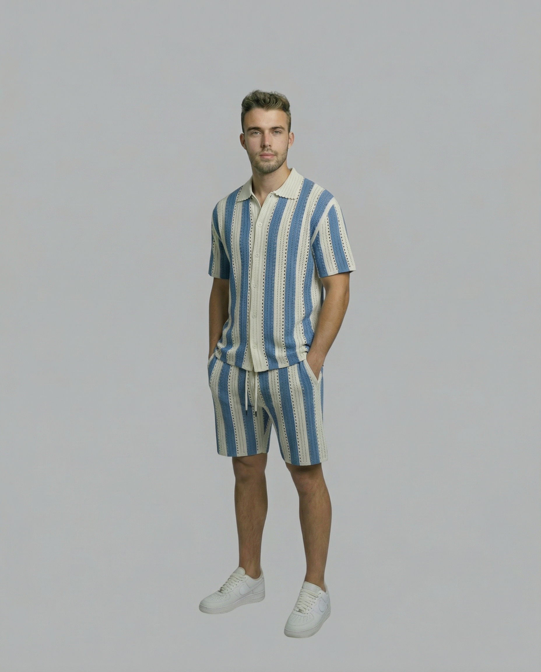 Vertical Crochet Knit Co-Ord Set