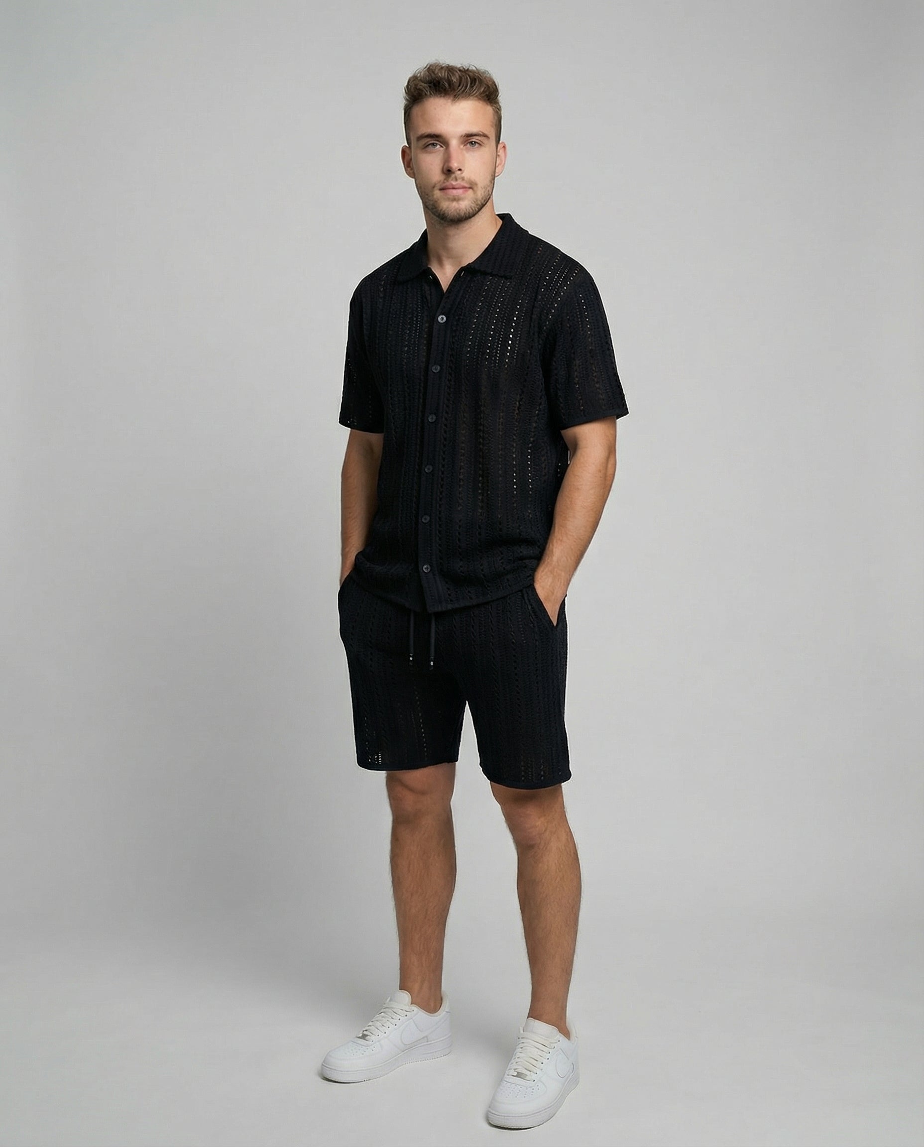 Vertical Crochet Knit Co-Ord Set