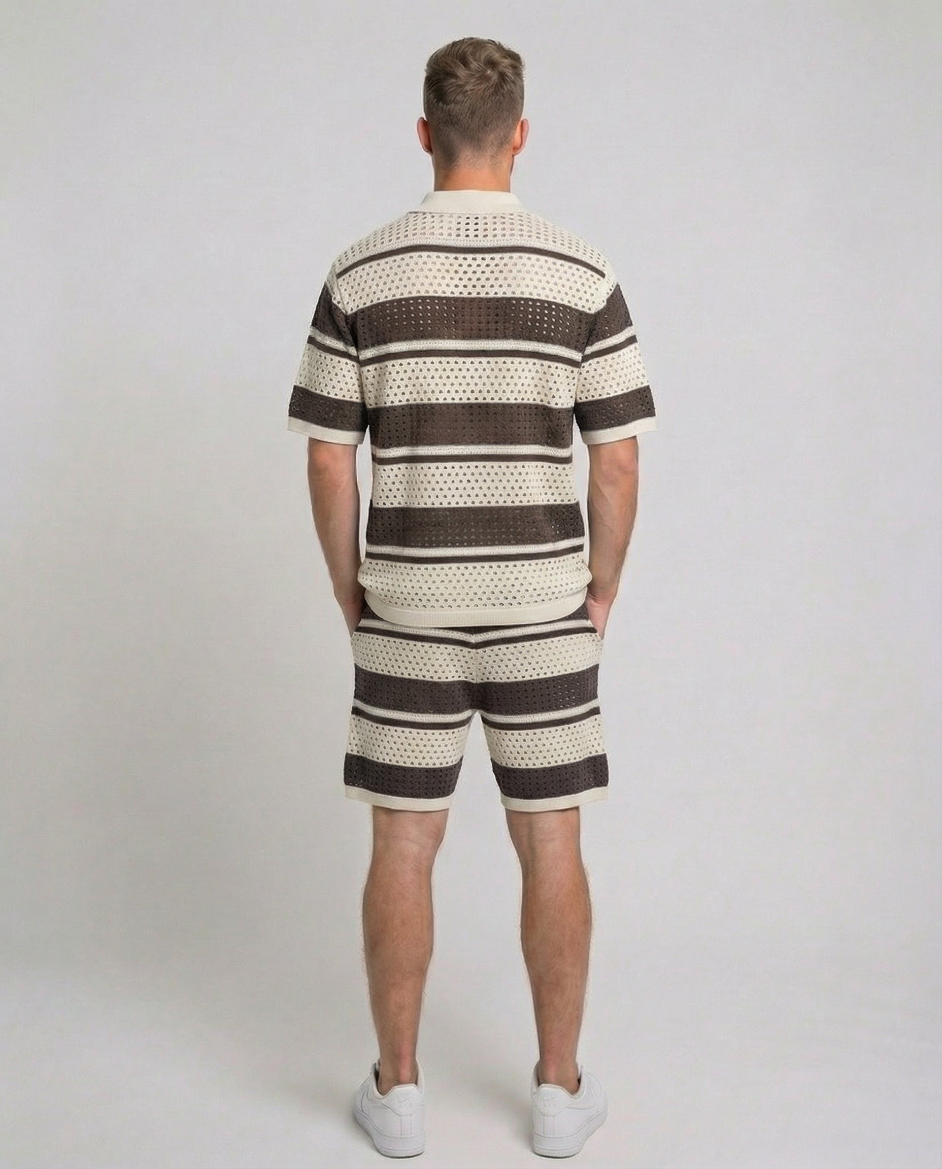 Horizontal Crochet Knit Co-Ord Set