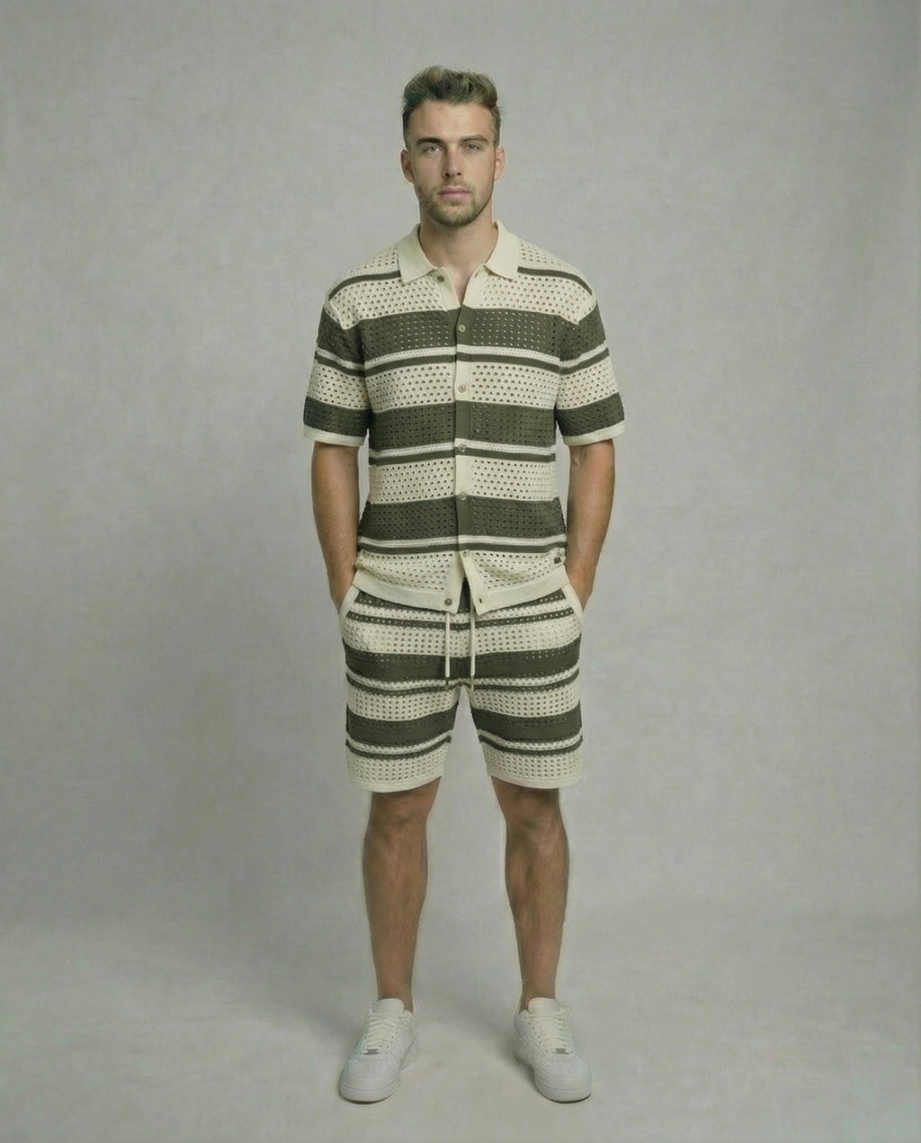 Horizontal Crochet Knit Co-Ord Set
