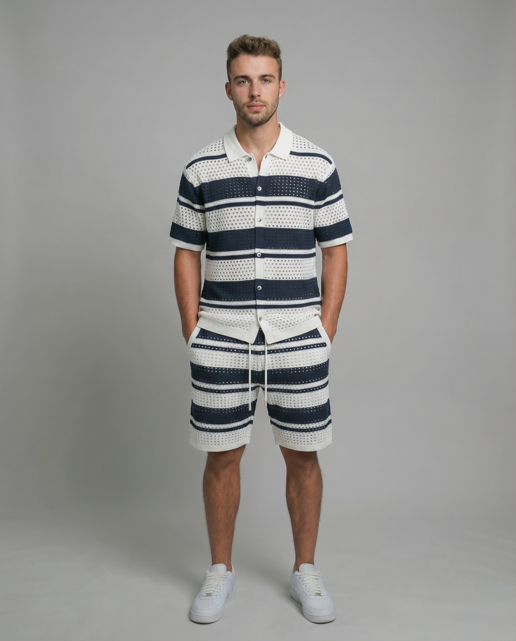 Horizontal Crochet Knit Co-Ord Set