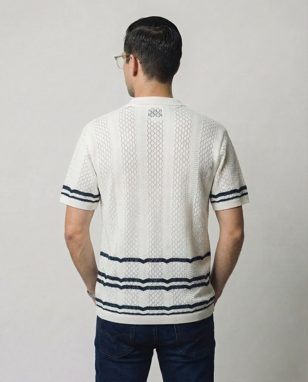 Pointelle Short Sleeve Sweater