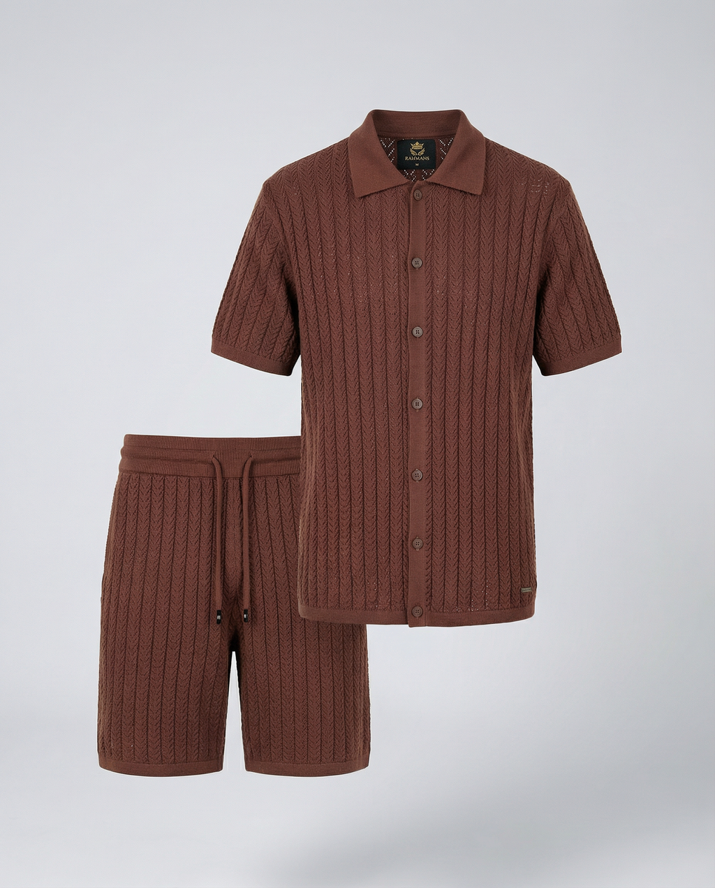 Diamond-Textured Short Sleeve Sweater