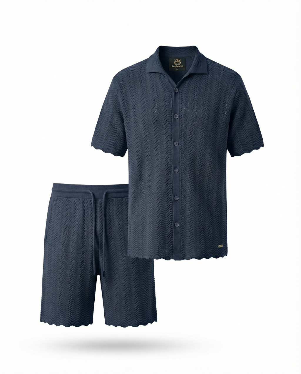 Textured Short Sleeve Sweater Set