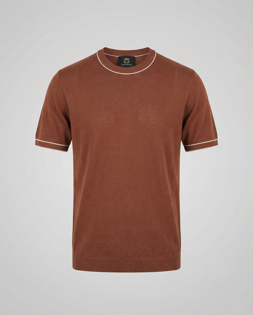 Vertical-Knit Round Neck Sweater