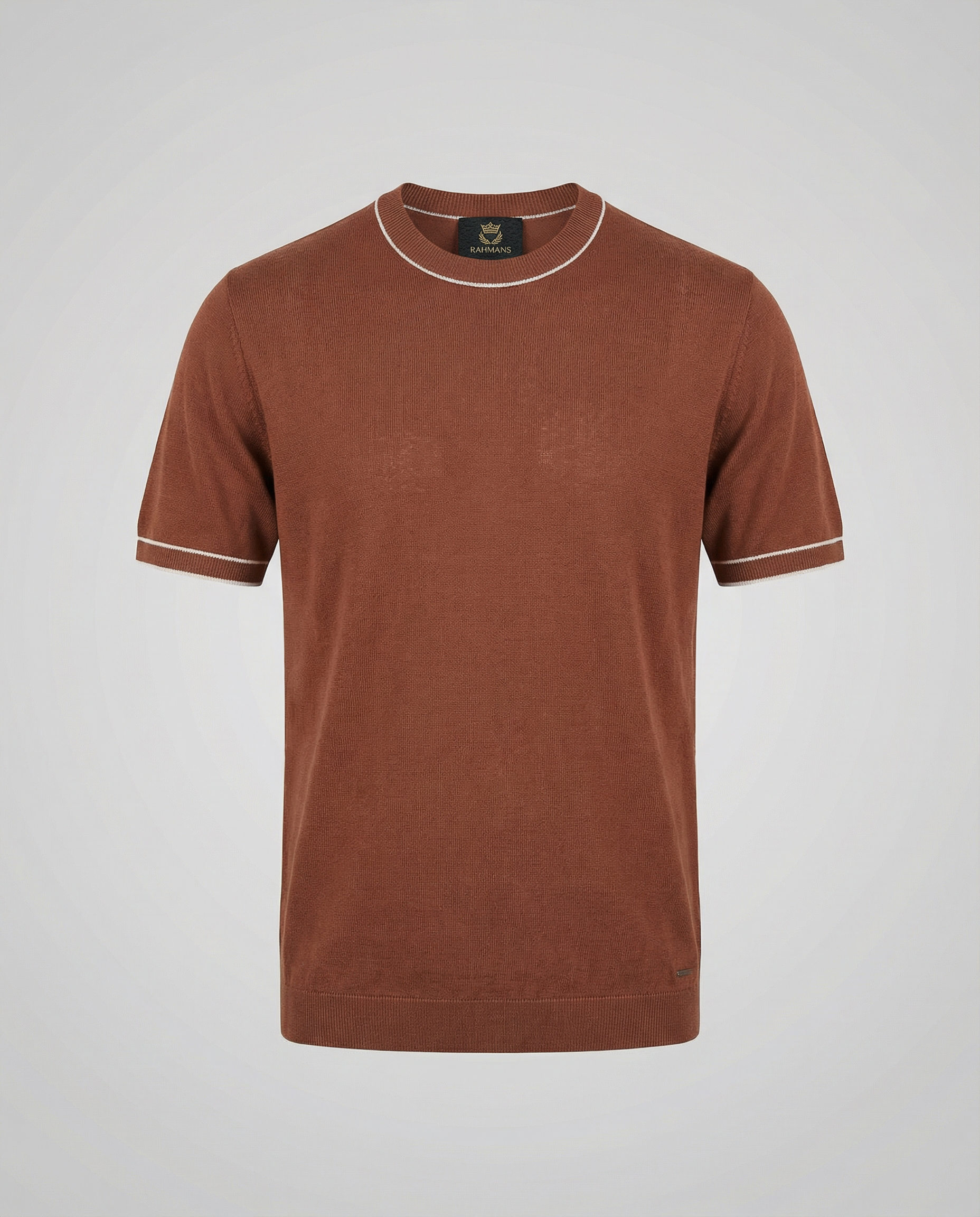 Vertical-Knit Round Neck Sweater